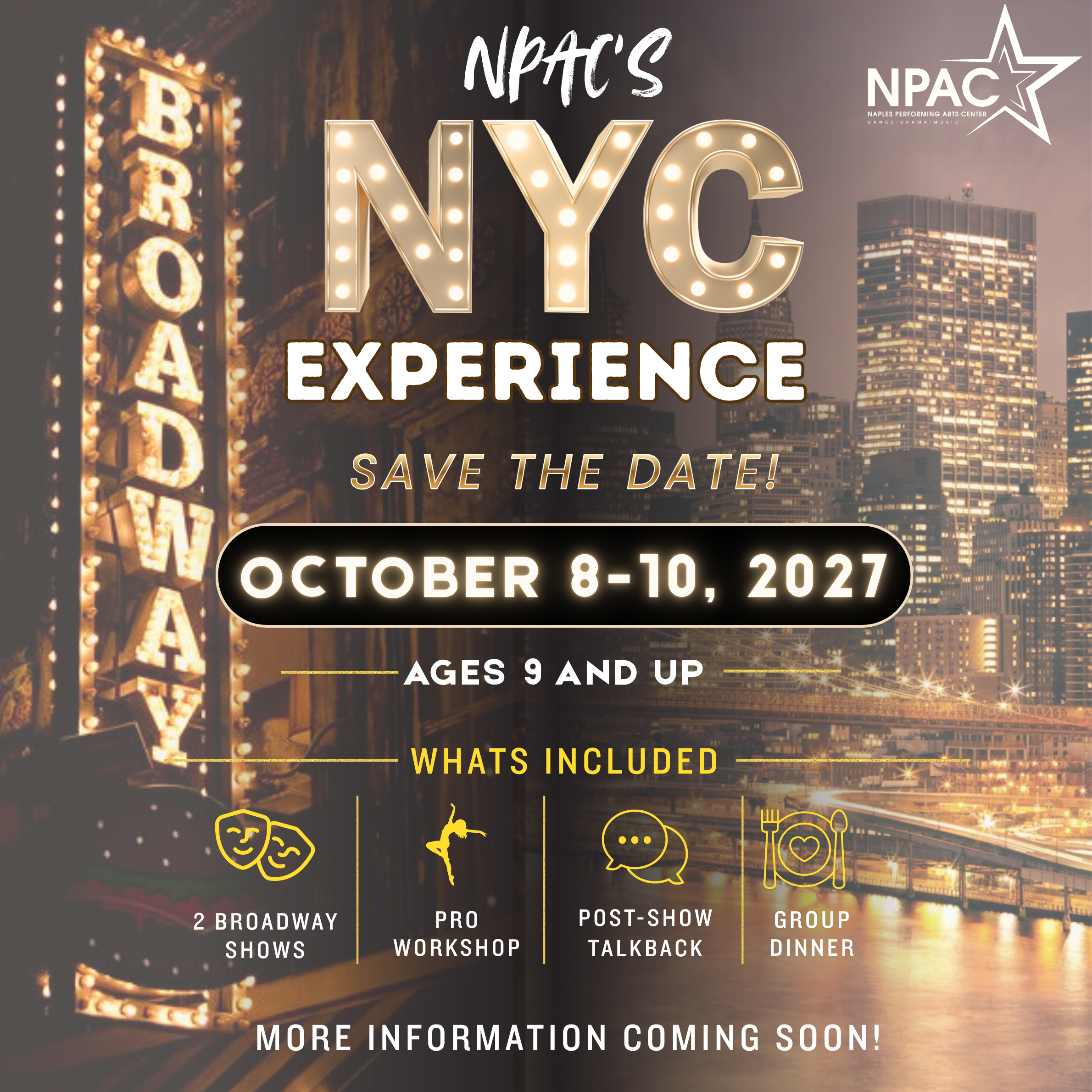 NPAC NYC Experience 2027 Save the Date flyer